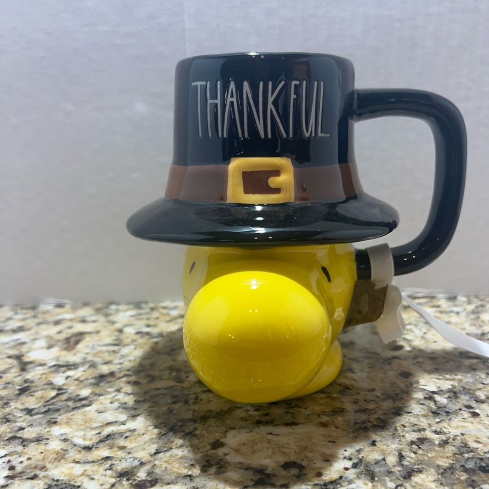 Rae dunn thanksgiving fall Woodstock mug “thankful”